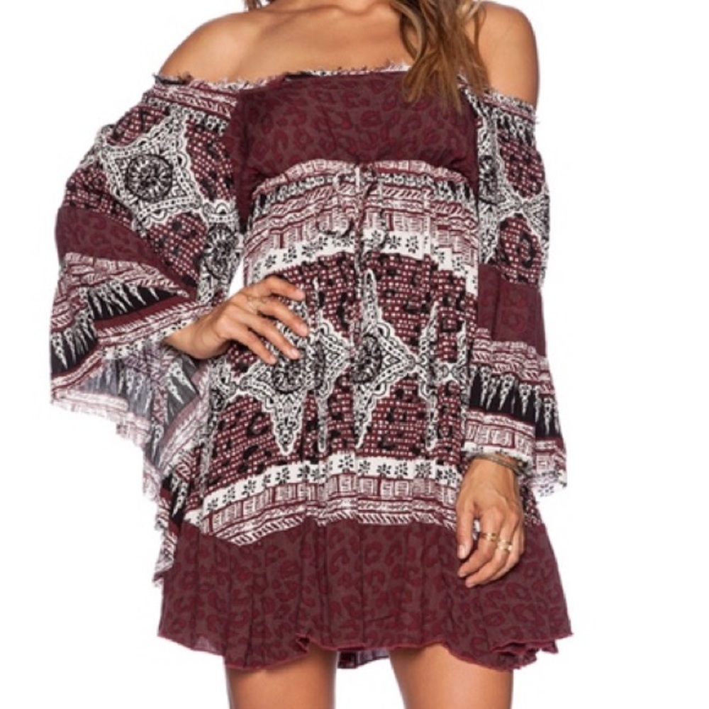 Free People Bell Sleeved Peasant Dress